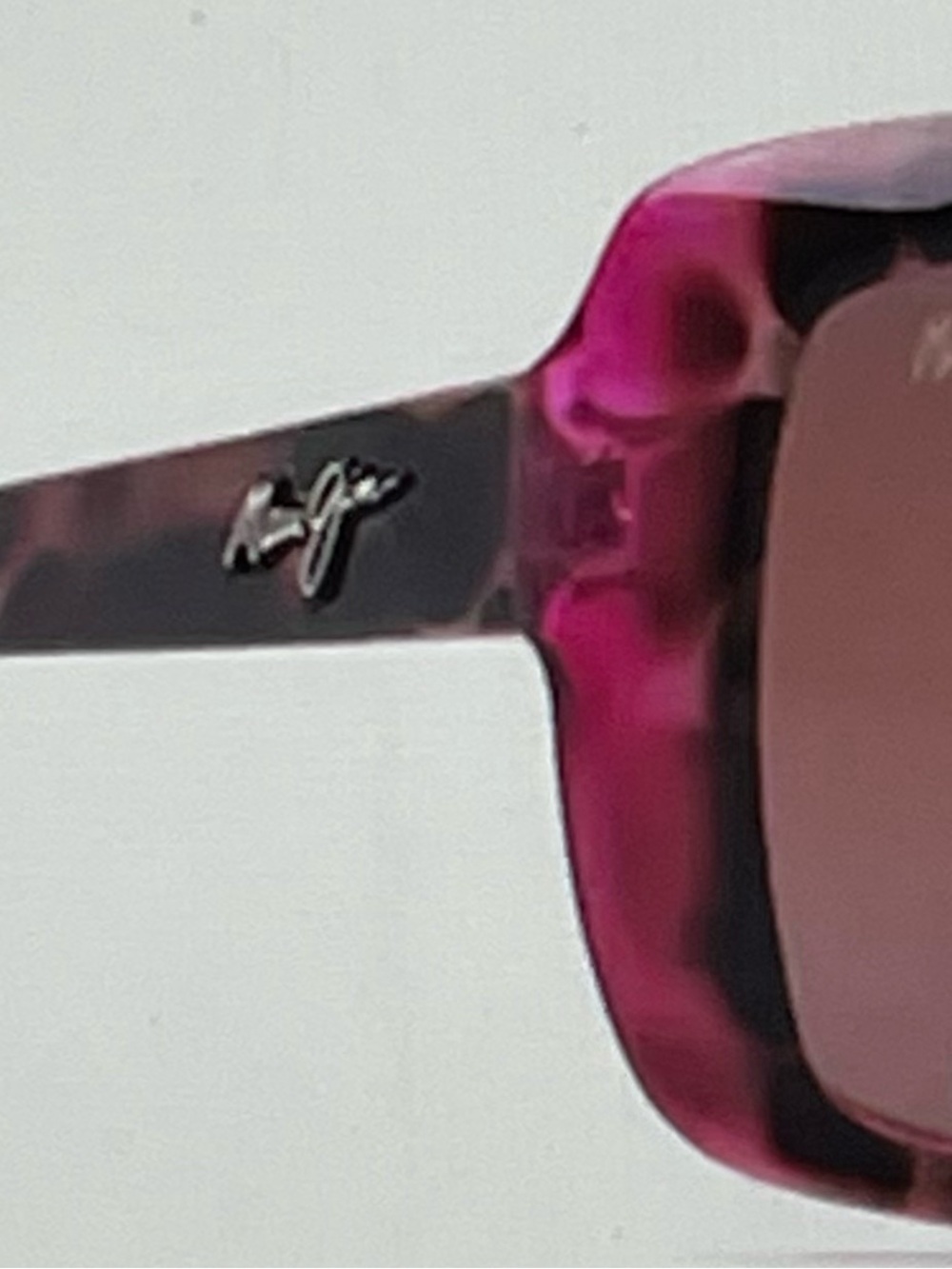 Maui Jim Orchid Raspberry PolarizedPlus2 Rectangular Sunglasses & Cases - Picture 7 of 16